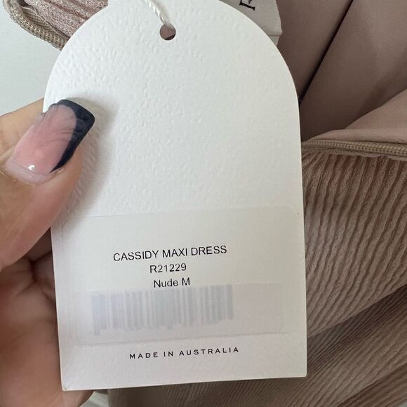 Rumer The Label x Revolve Nude Resortwear Cassidy Maxi Dress Size Medium - Picture 10 of 12